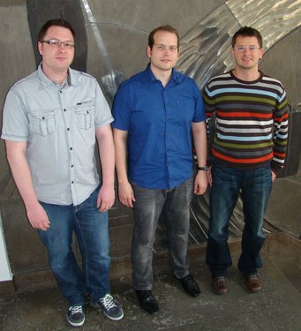 Björn Lange, Josef Meier und Albert Glensk (von links), Nachwuchswissenschaftler am Düsseldorfer MPIE, nehmen am Treffen der Nobelpreisträger in Lindau teil. Björn Lange, Josef Meier und Albert Glensk (von links), Nachwuchswissenschaftler am Düsseldorfer MPIE, nehmen am Treffen der Nobelpreisträger in Lindau teil.