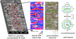 Some typical results of EBSD-based orientation microscopy.