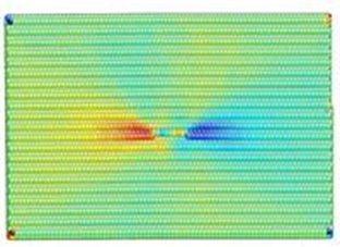 Stress field around a pair of partial dislocations in fcc Ni
