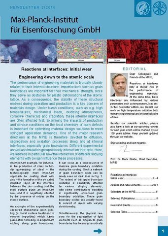 Newsletter about high temperature oxidation Newsletter about high temperature oxidation