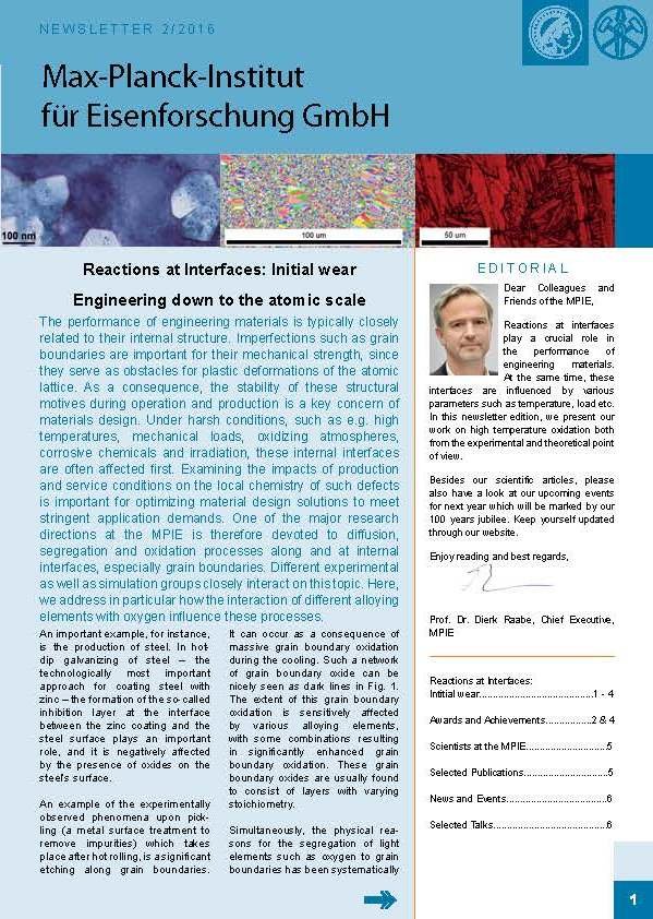 Newsletter über Hochtemperatur-Oxidation