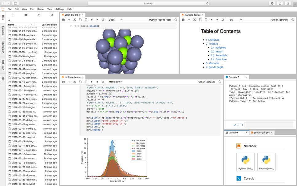 Screenshot of the pyiron IDE.