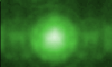 Simulated field ionization contrast above a single Re atom in Ni(210) (3x1).
