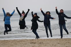 …and enjoying the retreat.