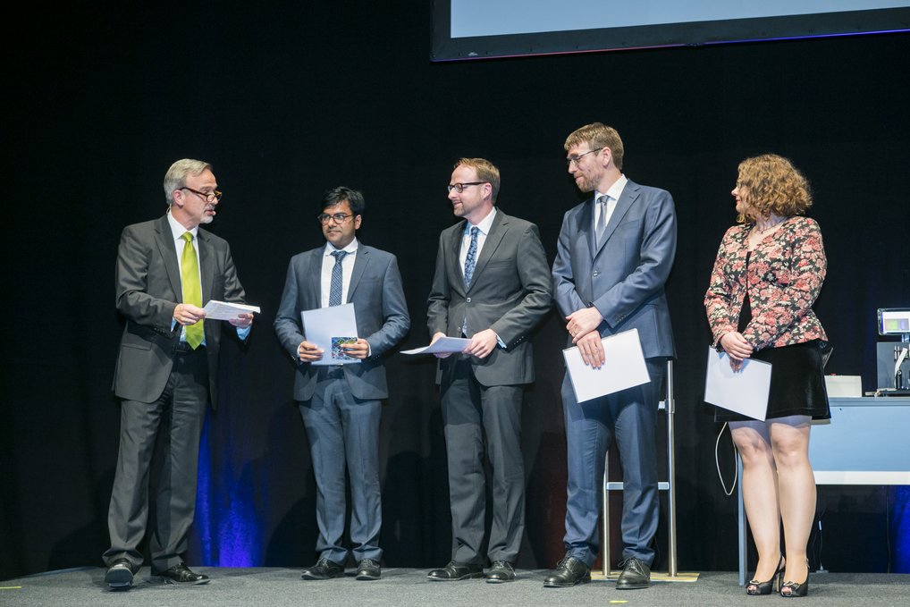 Preisverleihung des Communicate Science Wettbewerbs.