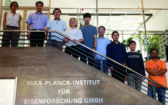 The MPIE Humboldt community (from left to right): Raheleh Hadian, Xiankang Zhong, Hong Luo, Olga Kasian, Seok Su Sohn, Xu Zhang, Sai Tang, Jianjun Li and Surendra Makineni (missing: Fengkai Yan and Xufei Fang). The MPIE Humboldt community (from left to right): Raheleh Hadian, Xiankang Zhong, Hong Luo, Olga Kasian, Seok Su Sohn, Xu Zhang, Sai Tang, Jianjun Li and Surendra Makineni (missing: Fengkai Yan and Xufei Fang).