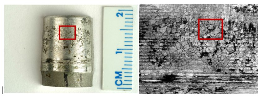 In-vivo grain boundary corrosion that took place in the CoCrmo femoral stem of a total hip replacement implant. In-vivo grain boundary corrosion that took place in the CoCrmo femoral stem of a total hip replacement implant.
