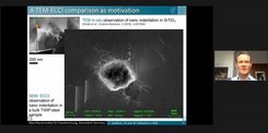Dr. Stefan Zaefferer, Leiter der Gruppe Mikroskopie und Beugung, referierte zum Thema "Von Makro bis Nano per Knopfdruck: umfassende 2D- und 3D-Mikrostruktur-Charakterisierung durch Elektronenbeugungstechniken".