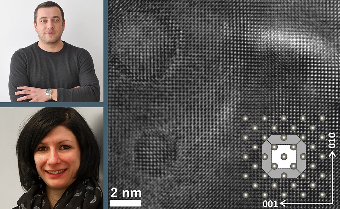 Dr. Janez Zavašnik und Andreja Šestan vom Jožef Stefan Institut in Ljubljana (Slowenien), werden die neue Partnergruppe für Hochleistungsmaterialien am MPIE leiten.Transmissionselektronenmikroskopische Aufnahme eines Wolfram-Einkristalls mit facettierten Helium-Hohlräumen, die das Wolfram-Kristallgitter unterbrechen.