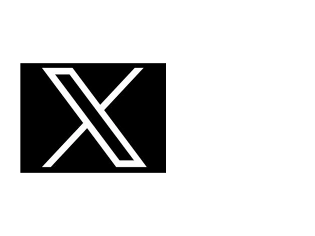 Icon for X: black rectangle with white X