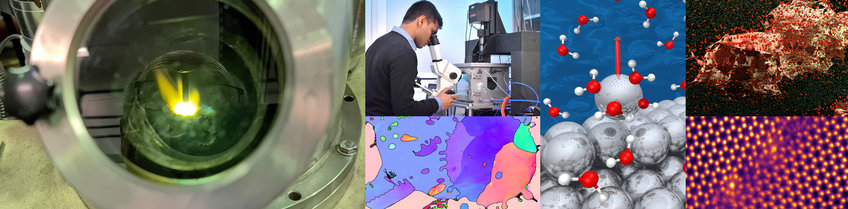 © Max-Planck-Institut für Nachhaltige Materialien GmbH; Frank Vinken, Max-Planck-Gesellschaft Laboratory setup with scientific equipment and colorful data visualizations.
