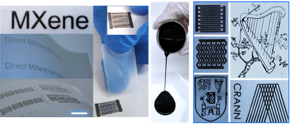 Figure 1: Printed devices based on MXenes inks