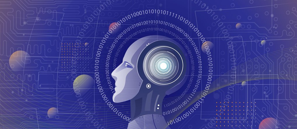 Illustration of a roboter head
