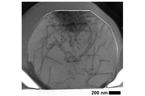 Dynamic thermomechanical testing of dewetted microparticles
