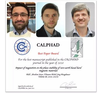 CALPHAD 2021 Best Paper Award