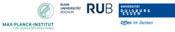 Logos of Max Planck Institute for Research, Ruhr University Bochum, University Duisburg-Essen, and Ruhr in Depth.