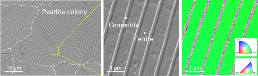 Fig. 1. Microstructures of pearlitic steel. Fig. 1. Microstructures of pearlitic steel.