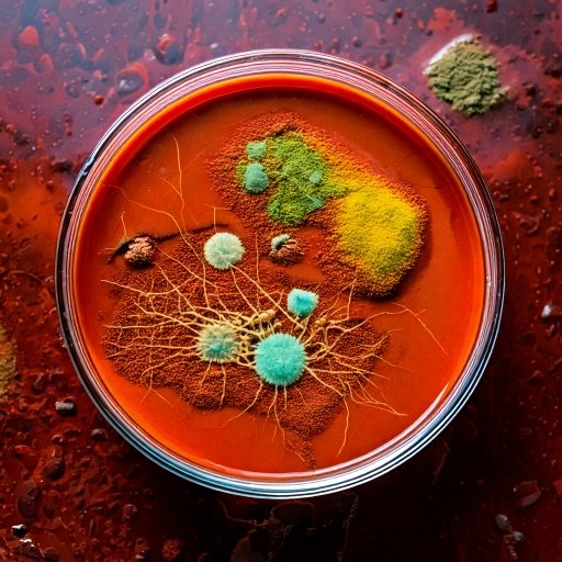 Bacterial growth studies with rare earth element traces in red mud