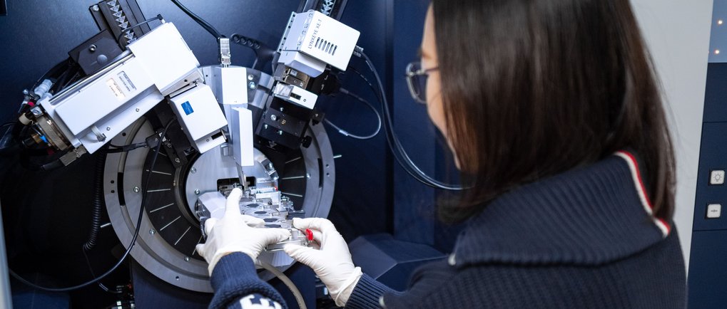 Person using a scientific device