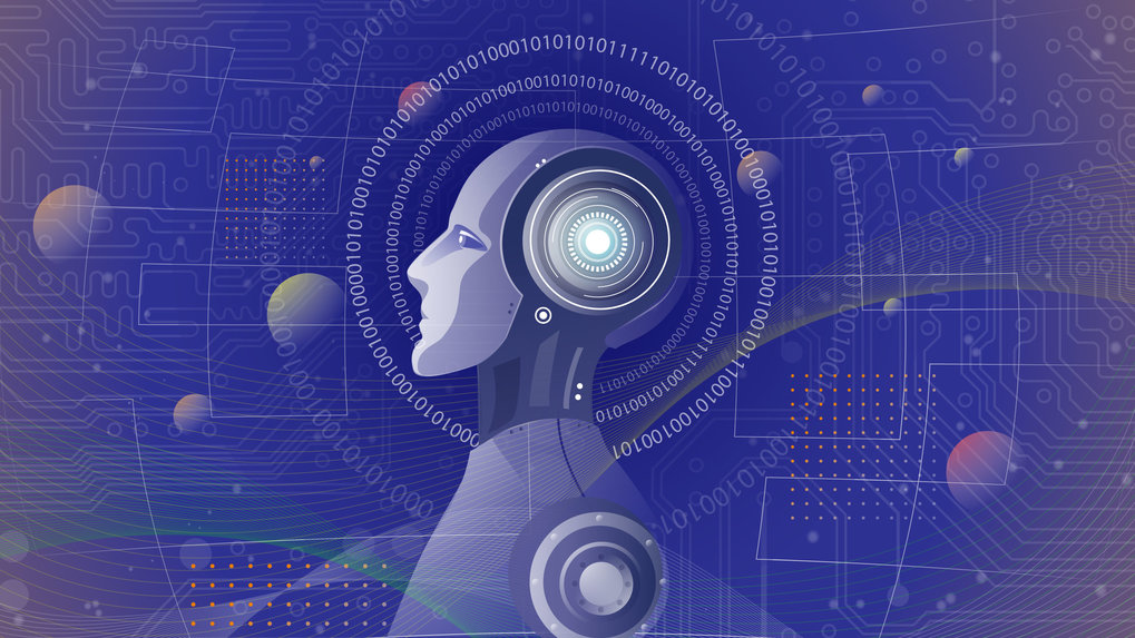 Illustration of a roboter head