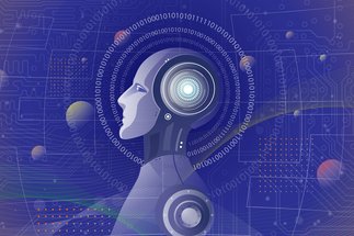 Illustration of a roboter head