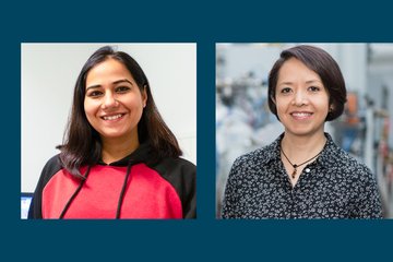 Separate portrait photos of two women.