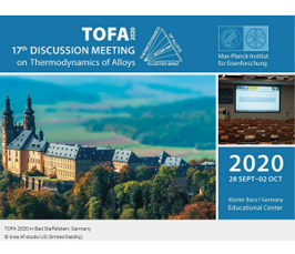 "17th Discussion Meeting on Thermodynamics of Alloys (TOFA)"