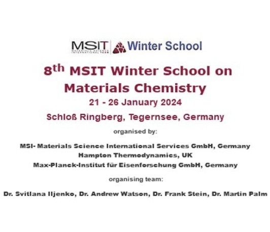 “8th MSIT Winter School on Materials Chemistry”